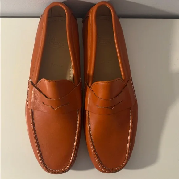 Allen Edmonds Revere Orange Leather Loafer Size 8.5